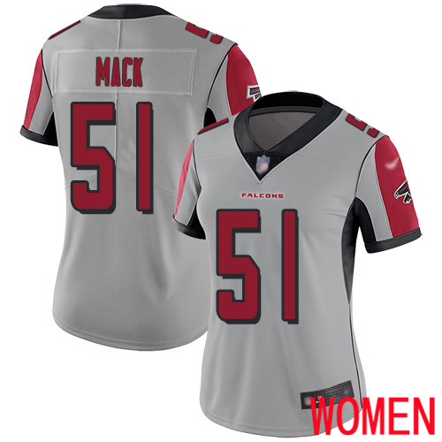 Atlanta Falcons Limited Silver Women Alex Mack Jersey NFL Football 51 Inverted Legend